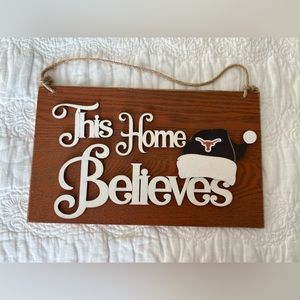 Longhorn Orange Christmas Sign